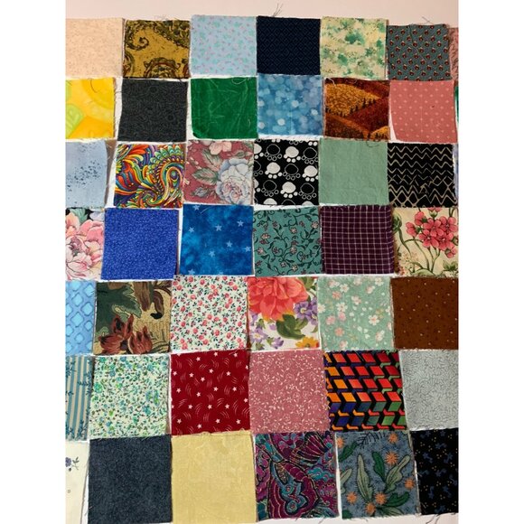 Vintage Cotton Quilting Squares Collection - 154 Pieces 2.5" - Picture 4 of 9